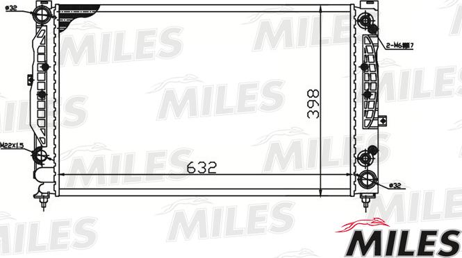 Miles ACRM098 - Радиатор, охлаждение двигателя autospares.lv