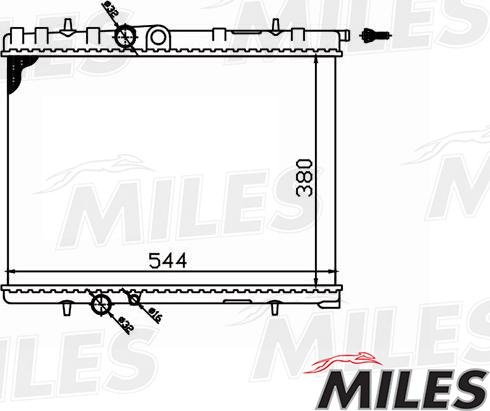 Miles ACRM043 - Радиатор, охлаждение двигателя autospares.lv