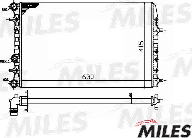 Miles ACRM042 - Радиатор, охлаждение двигателя autospares.lv