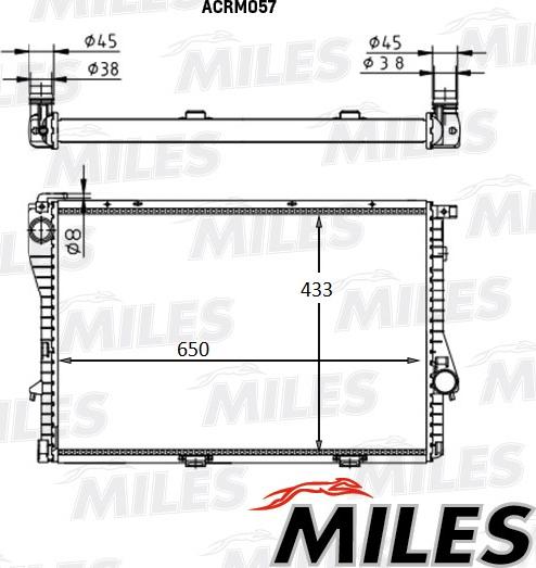 Miles ACRM057 - Радиатор, охлаждение двигателя autospares.lv