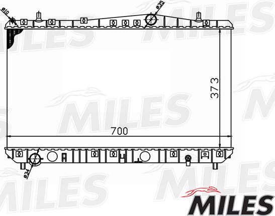 Miles ACRM005 - Радиатор, охлаждение двигателя autospares.lv