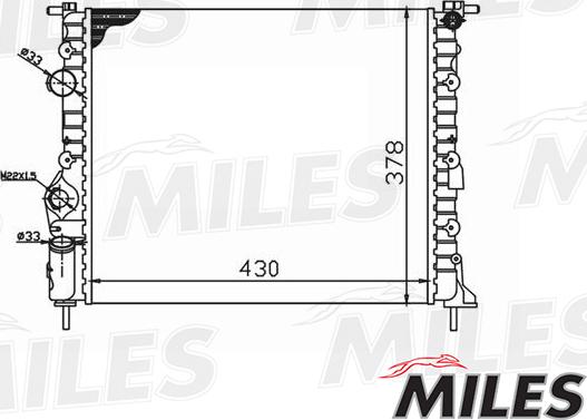 Miles ACRM006 - Радиатор, охлаждение двигателя autospares.lv