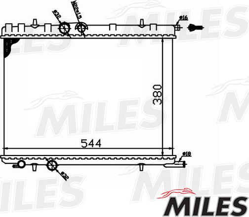 Miles ACRM010 - Радиатор, охлаждение двигателя autospares.lv