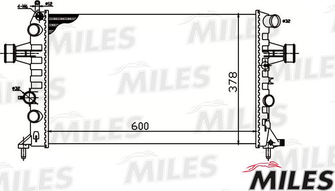 Miles ACRM080 - Радиатор, охлаждение двигателя autospares.lv