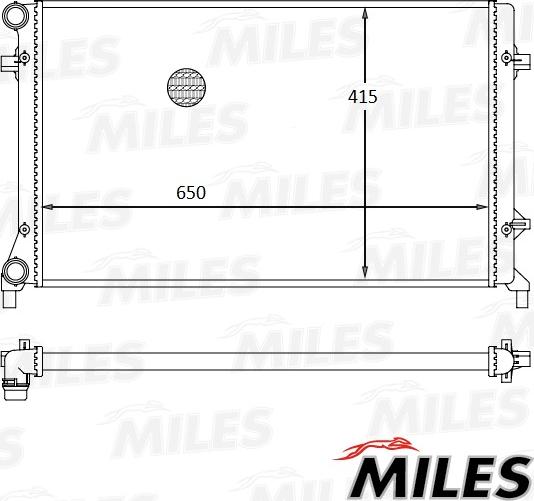 Miles ACRM088 - Радиатор, охлаждение двигателя autospares.lv