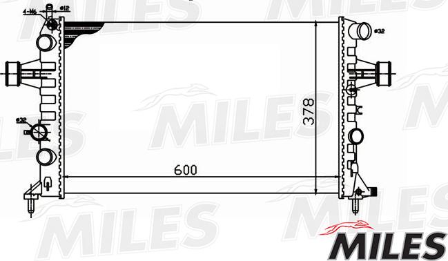 Miles ACRM034 - Радиатор, охлаждение двигателя autospares.lv