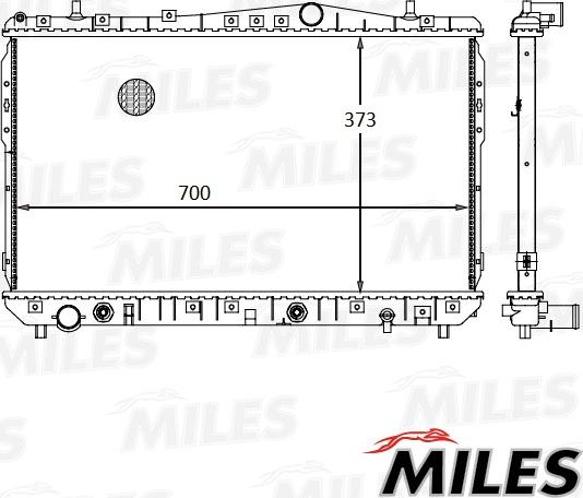 Miles ACRM030 - Радиатор, охлаждение двигателя autospares.lv