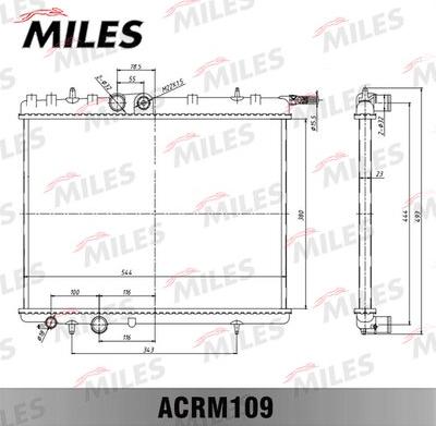 Miles ACRM109 - Радиатор, охлаждение двигателя autospares.lv