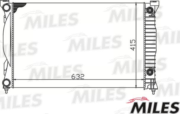 Miles ACRM115 - Радиатор, охлаждение двигателя autospares.lv