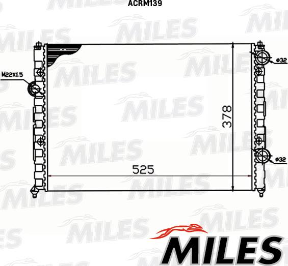 Miles ACRM139 - Радиатор, охлаждение двигателя autospares.lv