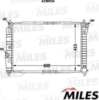 Miles ACRM134 - Радиатор, охлаждение двигателя autospares.lv