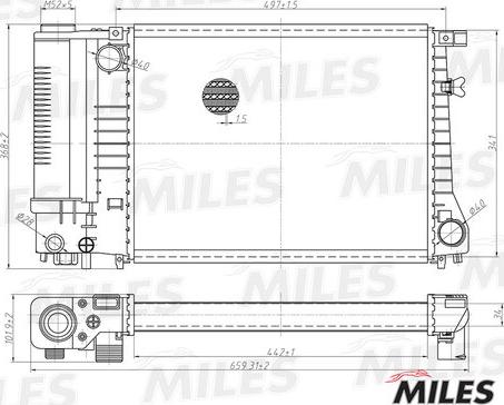 Miles ACRM126 - Радиатор, охлаждение двигателя autospares.lv