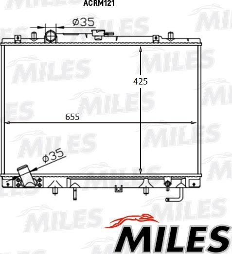 Miles ACRM121 - Радиатор, охлаждение двигателя autospares.lv