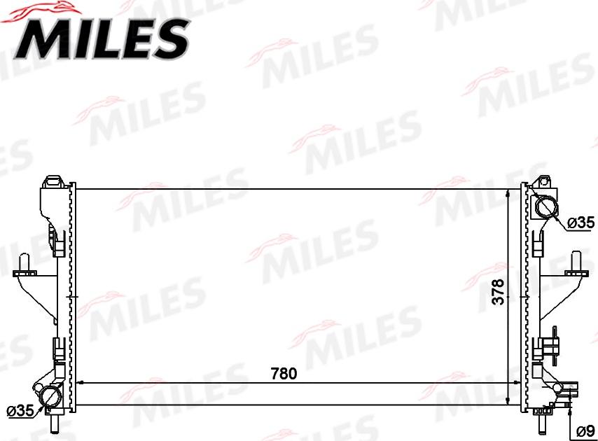 Miles ACRM209 - Радиатор, охлаждение двигателя autospares.lv