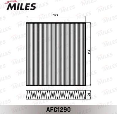 Miles AFC1290 - Фильтр воздуха в салоне autospares.lv