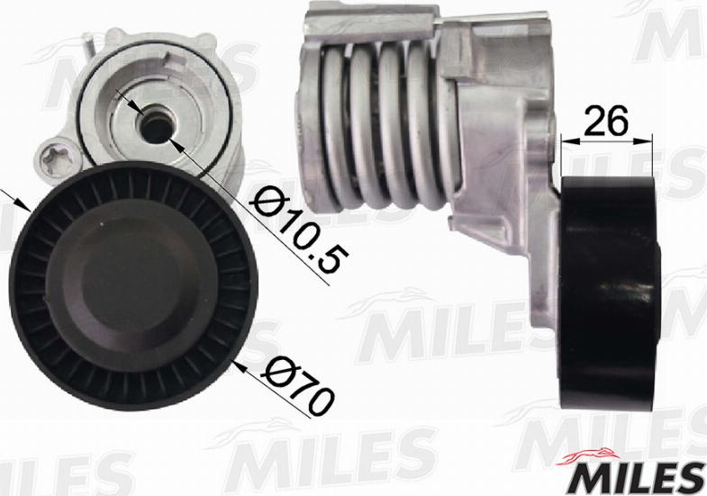 Miles AG00041 - Натяжитель, поликлиновый ремень autospares.lv