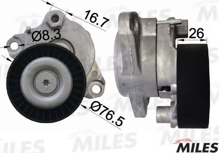 Miles AG00296 - Натяжитель, поликлиновый ремень autospares.lv