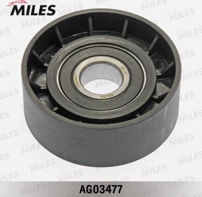 Miles AG03477 - Ролик, поликлиновый ремень autospares.lv