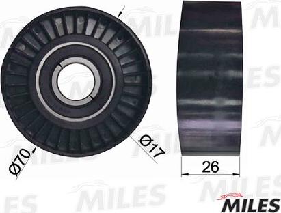 Miles AG03061 - Натяжитель, поликлиновый ремень autospares.lv