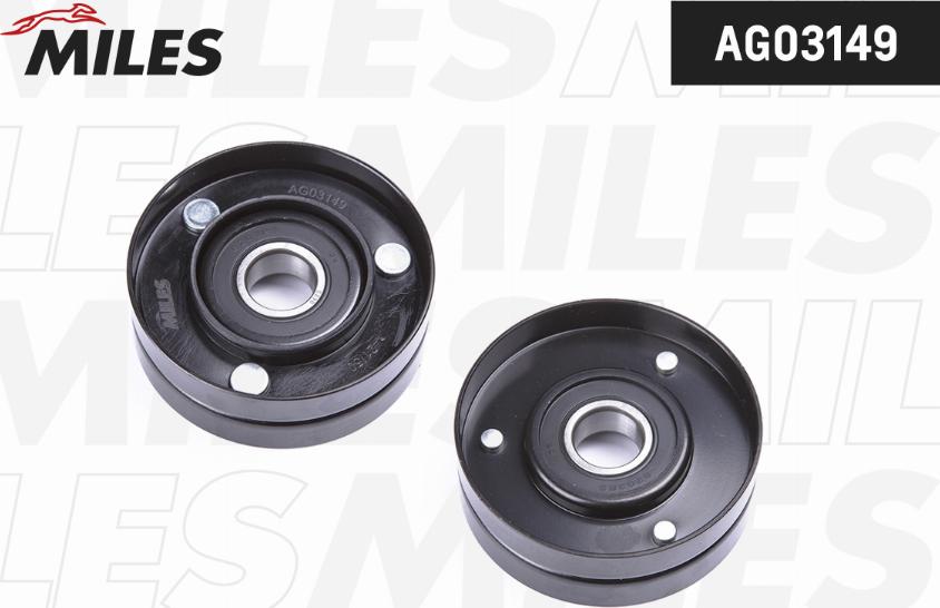 Miles AG03149 - Натяжитель, поликлиновый ремень autospares.lv