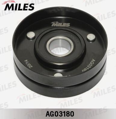 Miles AG03180 - Натяжитель, поликлиновый ремень autospares.lv