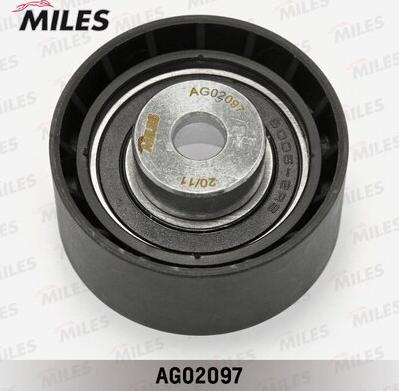 Miles AG02097 - Ролик, поликлиновый ремень autospares.lv