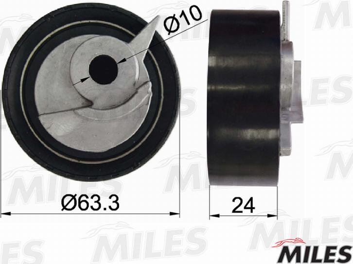 Miles AG02064 - Натяжной ролик, зубчатый ремень ГРМ autospares.lv