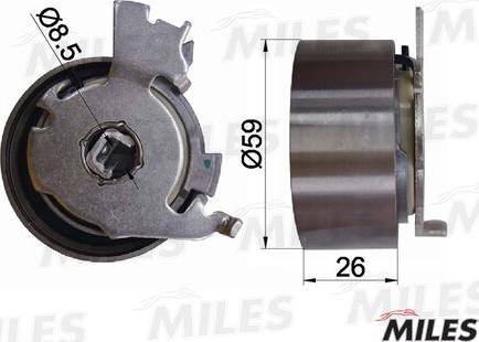 Miles AG02062 - Натяжной ролик, зубчатый ремень ГРМ autospares.lv