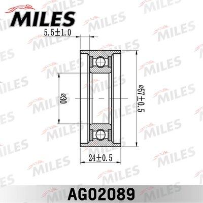 Miles AG02089 - Натяжной ролик, зубчатый ремень ГРМ autospares.lv