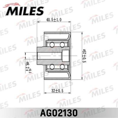 Miles AG02130 - Направляющий ролик, зубчатый ремень ГРМ autospares.lv