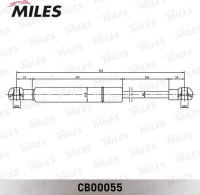 Miles CB00055 - Газовая пружина, упор autospares.lv