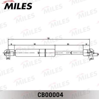 Miles CB00004 - Газовая пружина, капот autospares.lv