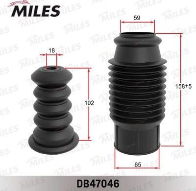 Miles DB47046 - Отбойник, демпфер амортизатора autospares.lv