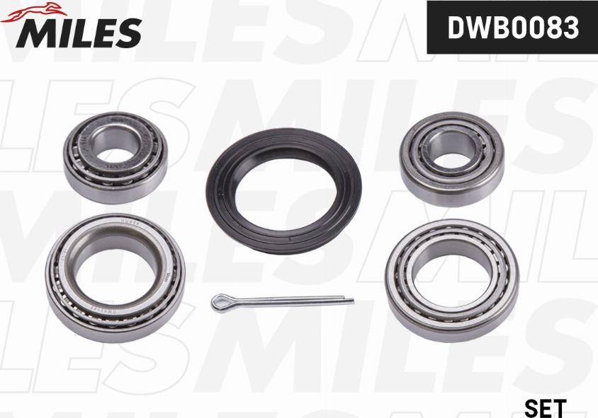 Miles DWB0083 - Подшипник ступицы колеса, комплект autospares.lv