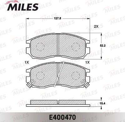 Miles E400470 - Тормозные колодки, дисковые, комплект autospares.lv