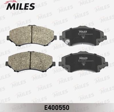 Miles E400550 - Тормозные колодки, дисковые, комплект autospares.lv