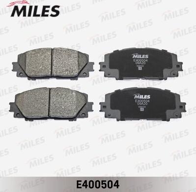 Miles E400504 - Тормозные колодки, дисковые, комплект autospares.lv