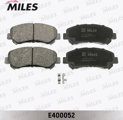Miles E400052 - Тормозные колодки, дисковые, комплект autospares.lv