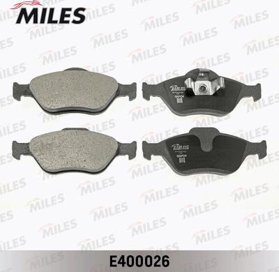 Miles E400026 - Тормозные колодки, дисковые, комплект autospares.lv