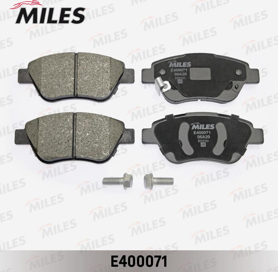 Miles E400071 - Тормозные колодки, дисковые, комплект autospares.lv