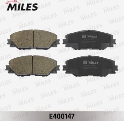 Miles E400147 - Тормозные колодки, дисковые, комплект autospares.lv