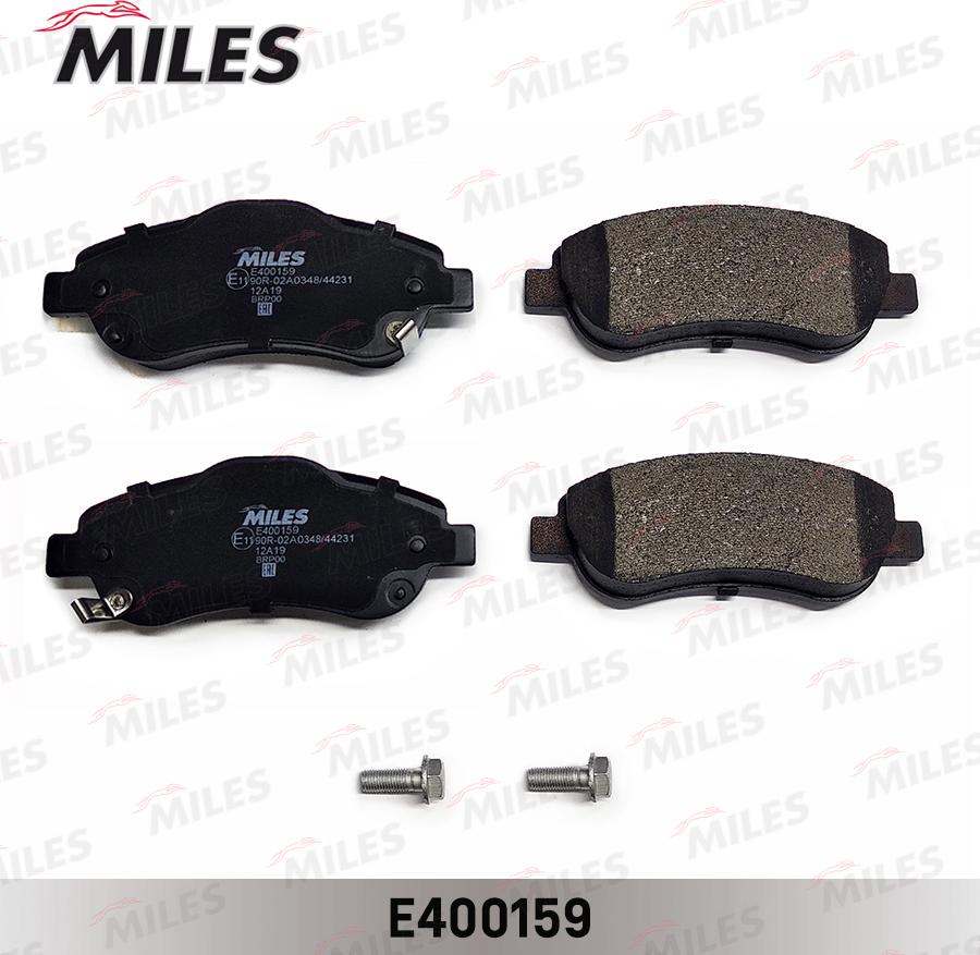 Miles E400159 - Тормозные колодки, дисковые, комплект autospares.lv