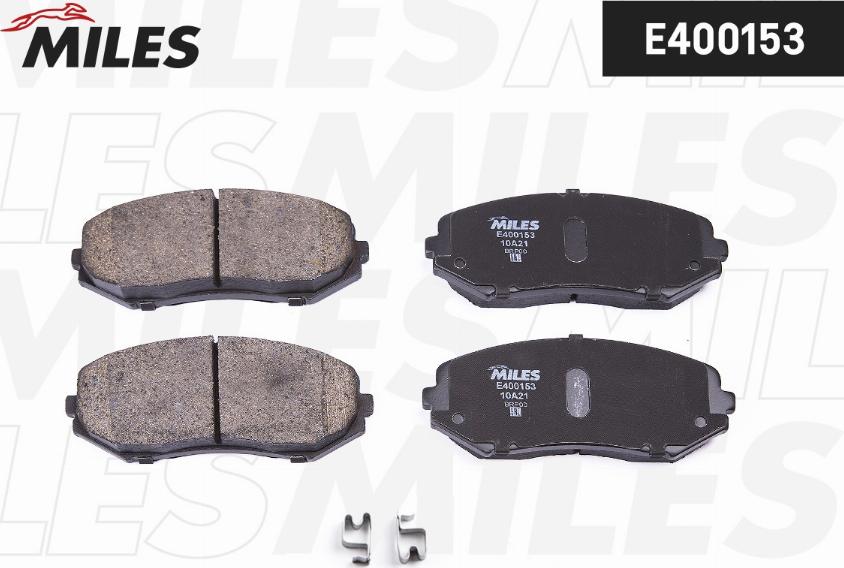 Miles E400153 - Тормозные колодки, дисковые, комплект autospares.lv