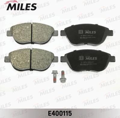 Miles E400115 - Тормозные колодки, дисковые, комплект autospares.lv