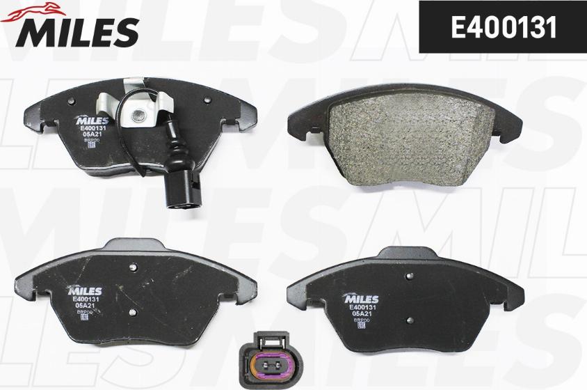 Miles E400131 - Тормозные колодки, дисковые, комплект autospares.lv
