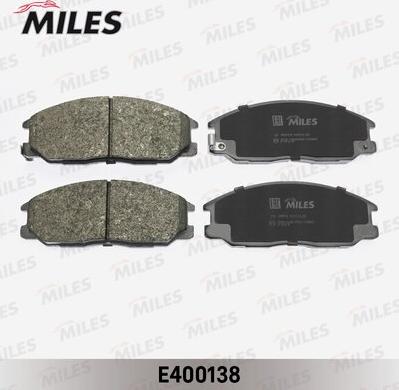 Miles E400138 - Тормозные колодки, дисковые, комплект autospares.lv