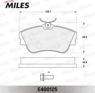 Miles E400125 - Тормозные колодки, дисковые, комплект autospares.lv