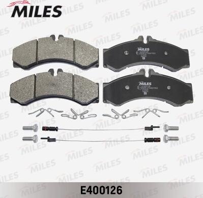 Miles E400126 - Тормозные колодки, дисковые, комплект autospares.lv
