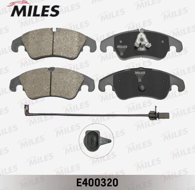 Miles E400320 - Тормозные колодки, дисковые, комплект autospares.lv