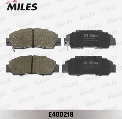 Miles E400218 - Тормозные колодки, дисковые, комплект autospares.lv